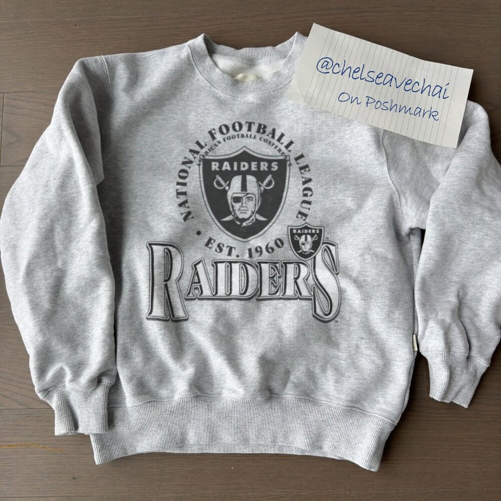 Vintage Oakland Raiders Football Crewneck Sweatshirt 90s NFL Raiders Shirt Tee